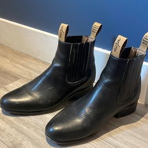 Handmade leather Classic Mija’s black leather booties